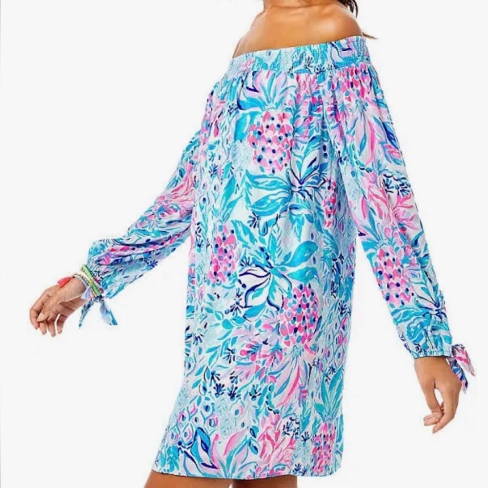 Lilly Pulitzer Floral Off-Shoulder Dress